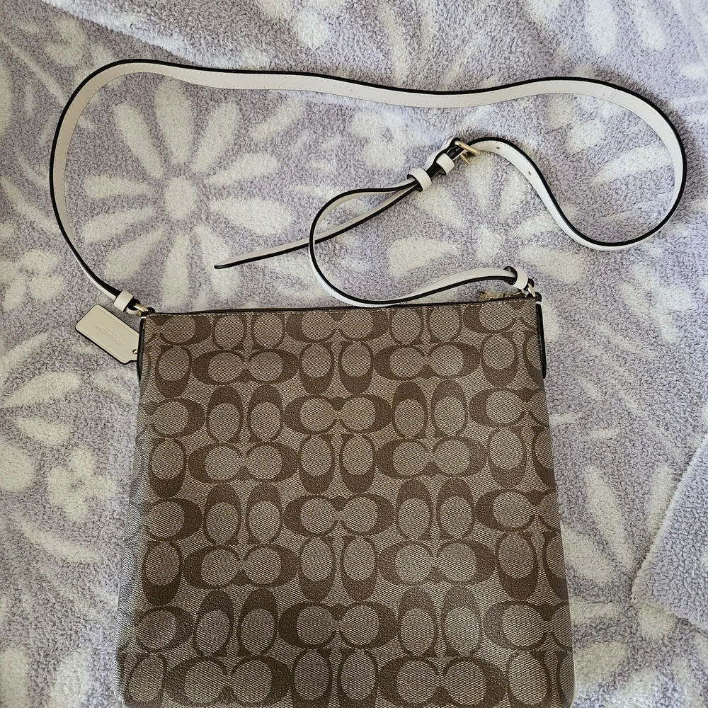 Coach Brown And Chalk Crossbody Handbag